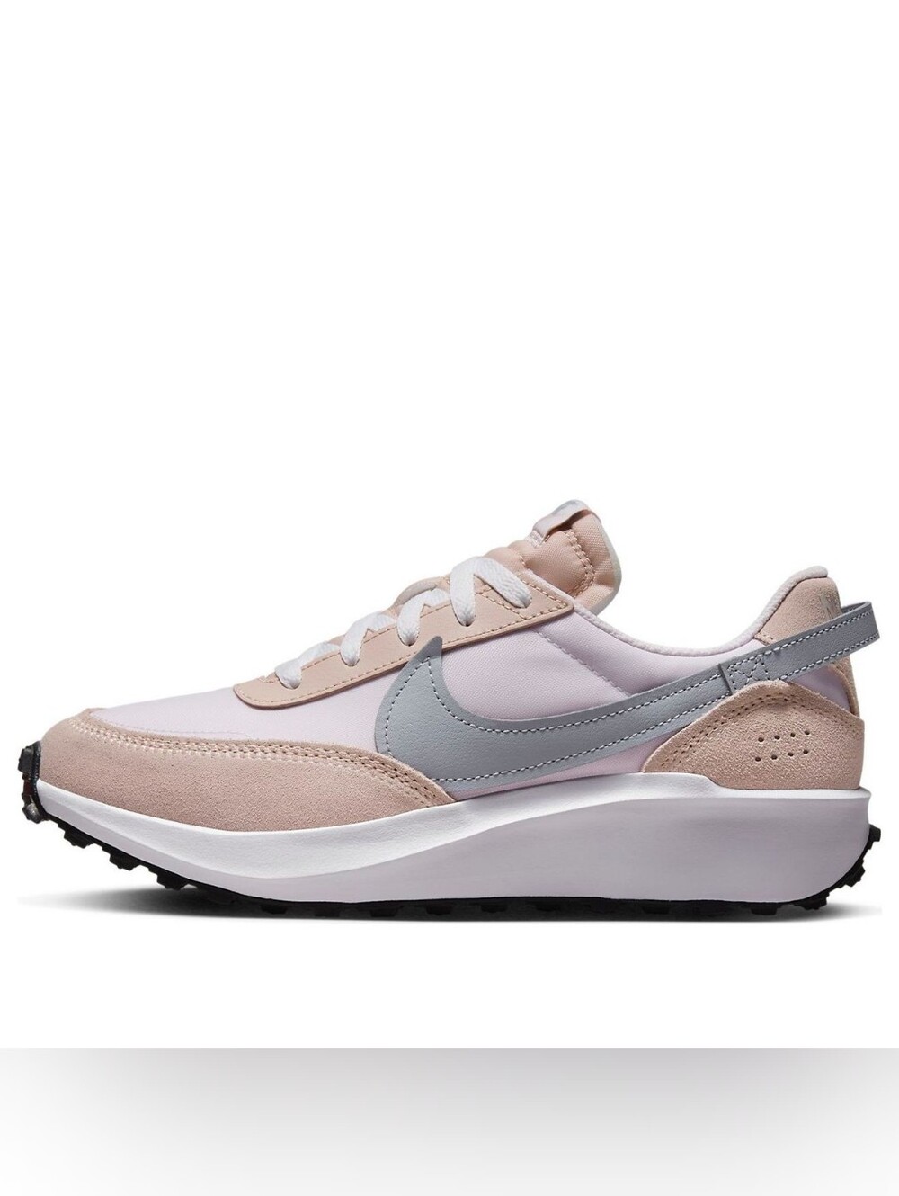 Nike Women's Blush Pink and Light Gray Retro Runner Sneakers